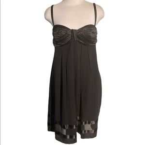 La Perla Ruched Bodice Lace Detail Chemise Slip Dress Babydoll Size 44